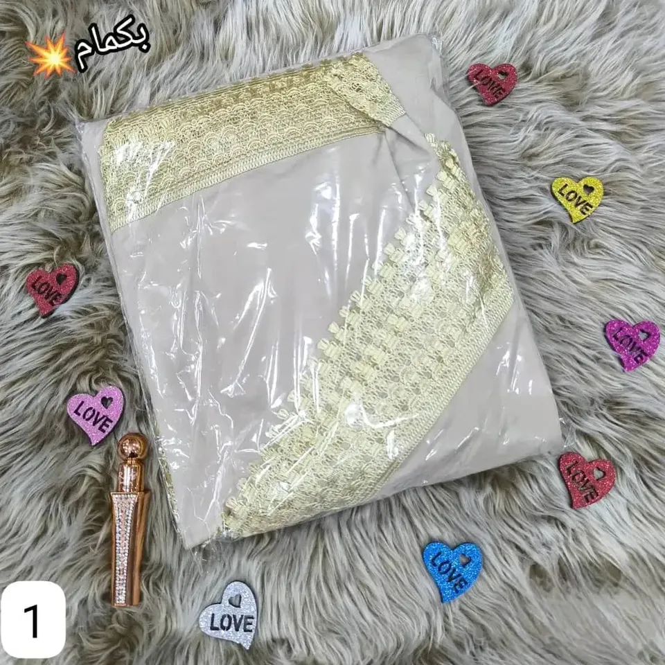 طقم صلاة كم نسائي جورسيه غير شفاف🎀💯