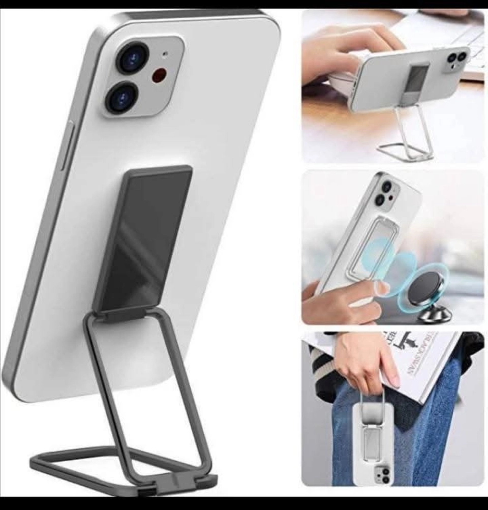 Foldable Mobile Phone Holder Ring Buckle Retractable Desktop CellPhone Stand Car Magnetic
