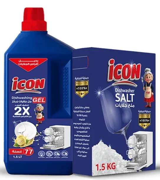 ايكون العناية الكاملة لأطباقك وغسالتك في باقة واحدة