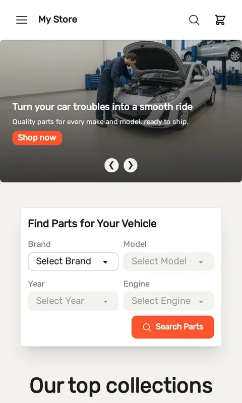 Warsha - Cars & Parts store template