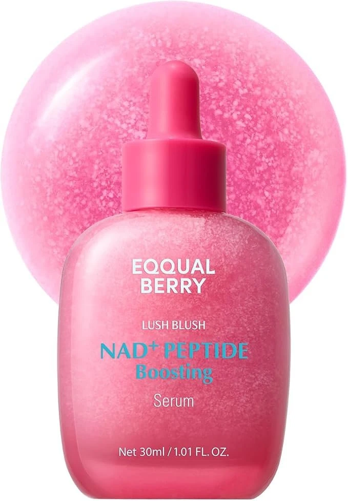 EQQUALBERRY NAD Peptide Boosting Smoothie Serum 30 ml – Hydrating & Vitality-Supporting Face Serum with NAD, Multi-Peptide Blend & Ceramide Complex, Lightweight Daily Boost