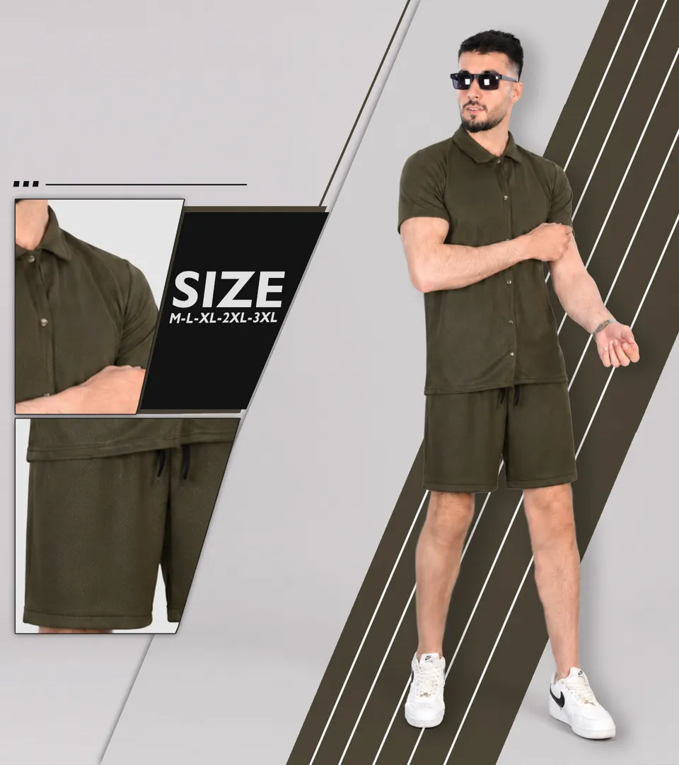 طقم شورط جاكار زبدة طري ومريح برودة غير شكل😎