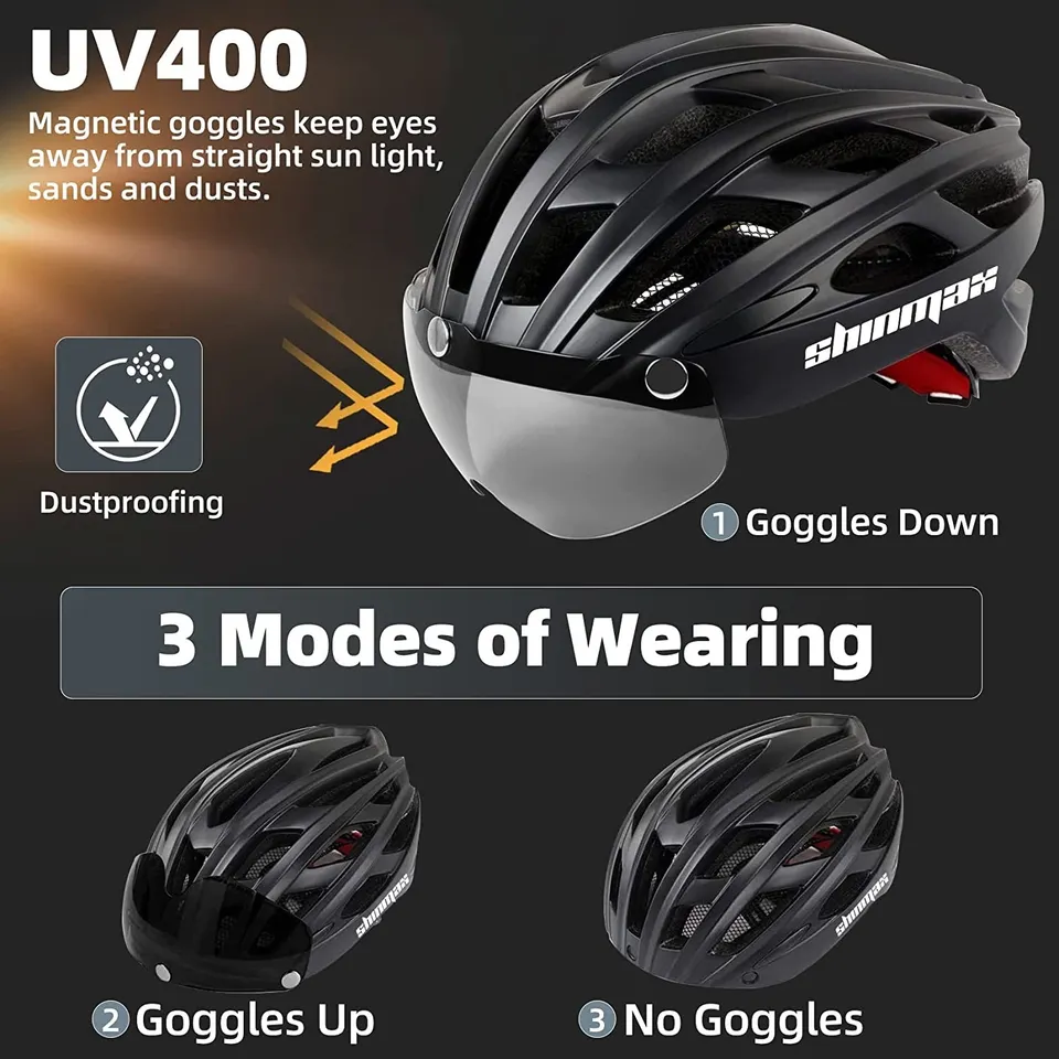 خوذة دراجة باضاءة خلفية من Shinmax