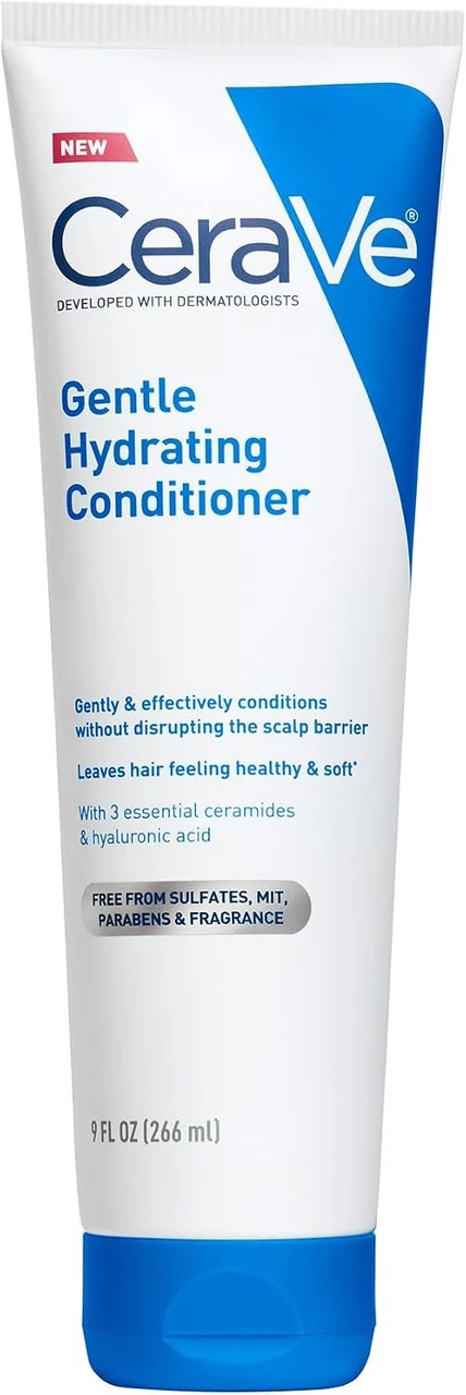 CeraVe Gentle Hydrating Conditioner, Hair Conditioner With Ceramides, Niacinamide & Hyaluronic Acid, Sulfate Free & Color Safe Conditioner, Moisturizing Conditioner For All Hair & Scalp Types 355ml