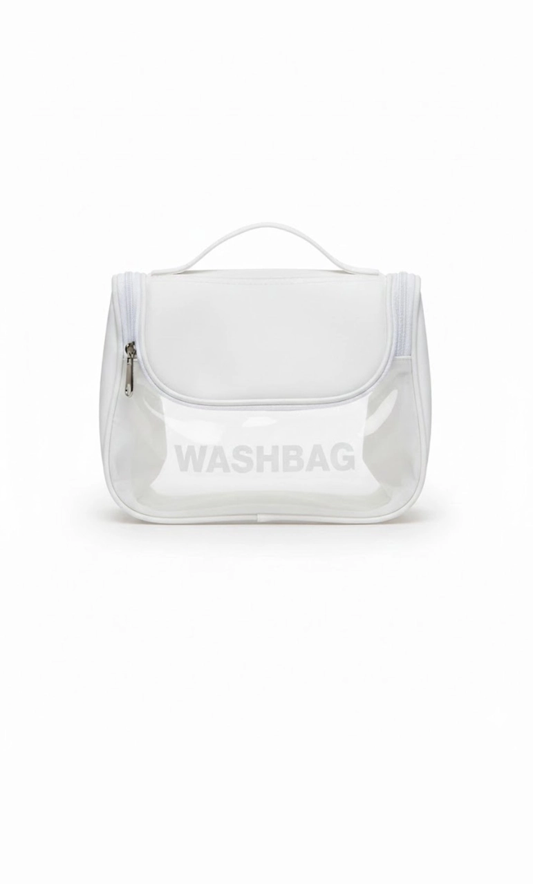 حقيبة غسيل وإكسسوارات بلاستيك شفافةWash Bag Transparent Cosmetic Pouch