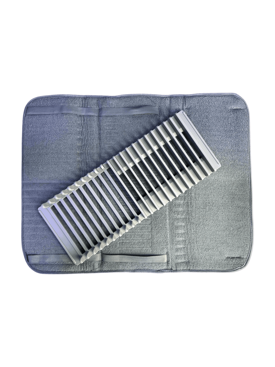 سجادة تجفيف أطباق مع حامل قابل للطي