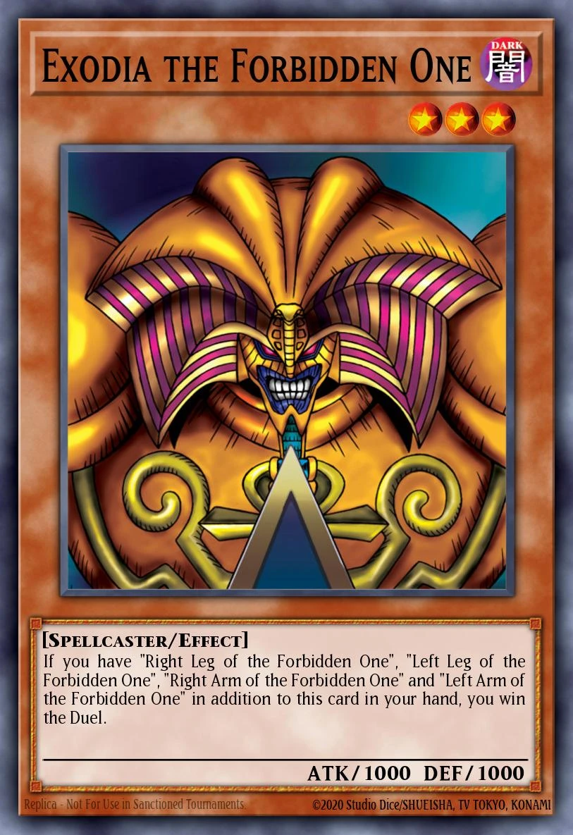Exodia the Forbidden One - TN23-EN002 - Quarter Century Secret Rare - Limited