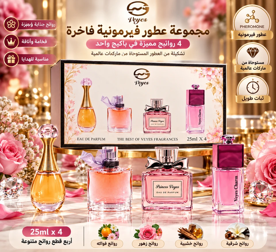 بكج عطورات أربع قطع هرمونيات 4 قطع 30 ميلي