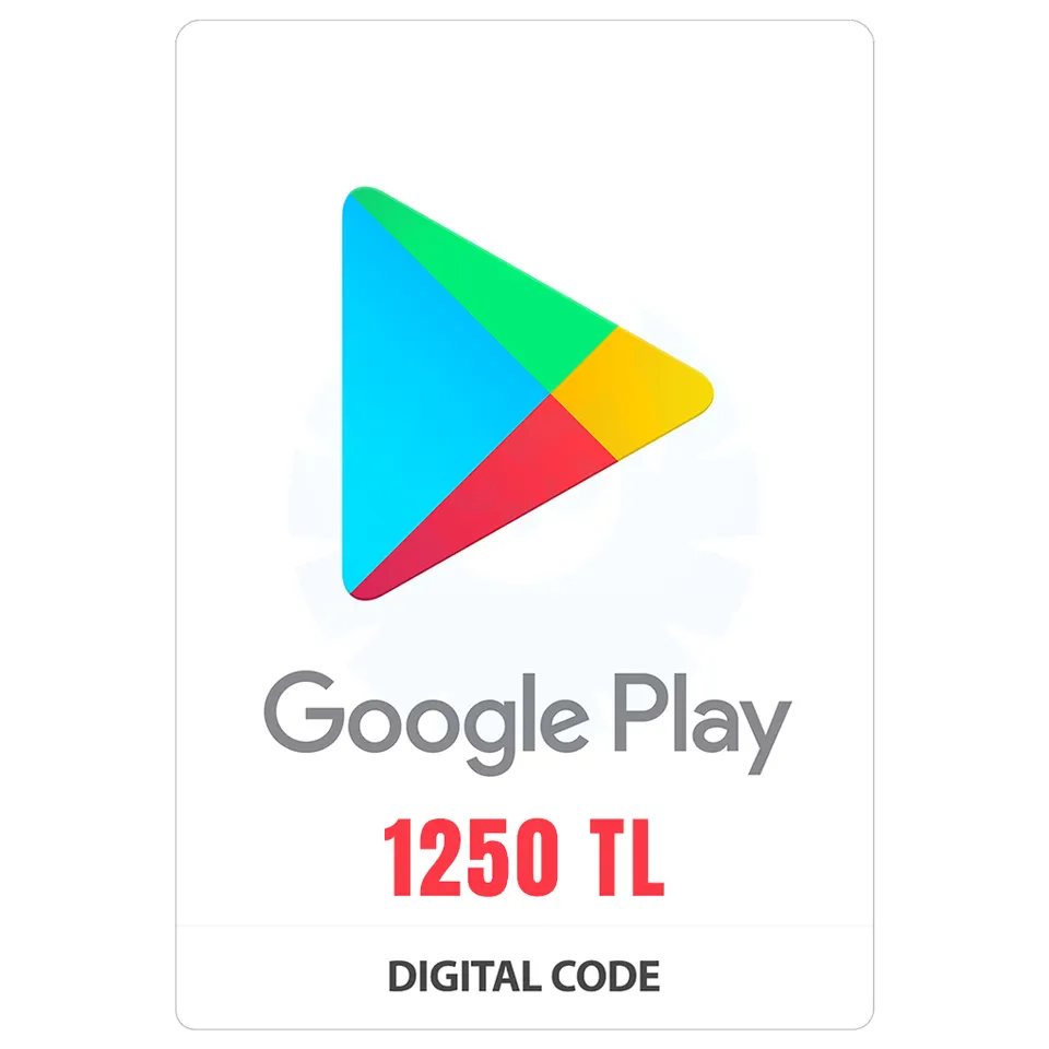 بطاقة غوغل بلاي 1250 ليرة تركية
