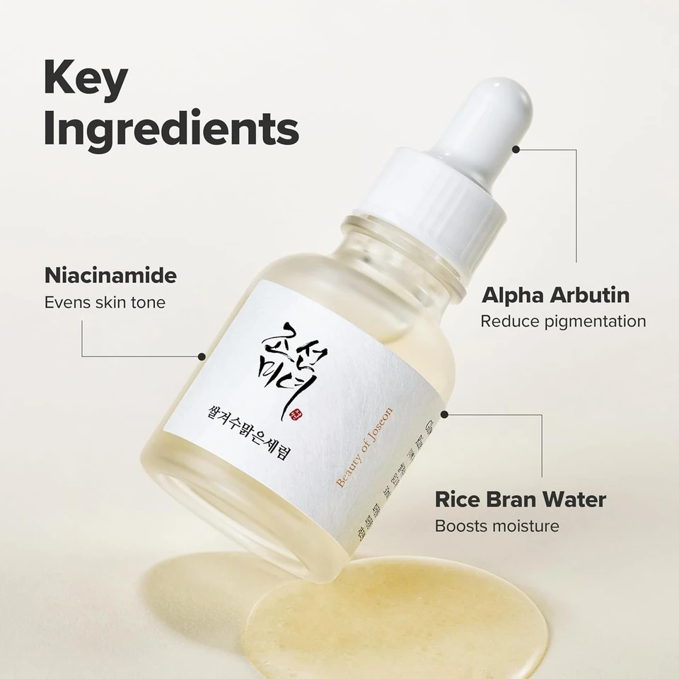 Beauty of Joseon Glow Deep Serum Rice Alpha-Arbutin Face Serum for Dark Spot Discoloration Correction for Uneven Dull Skin Tone Daily Korean Skin Care for Men and Women 30ml
