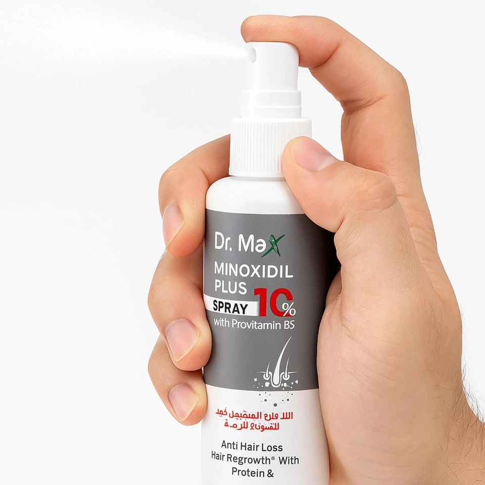 Dr Max Minoxidil 10% Anti-Hair Loss Spray with Provitamin B5, White, Lush Scent, Unisex-Adults, Men's Department