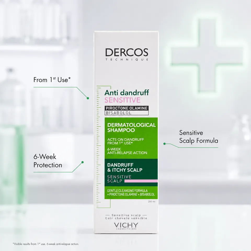 Vichy Dercos Anti-Dandruff Sensitive Dermatological Shampoo — 200ml