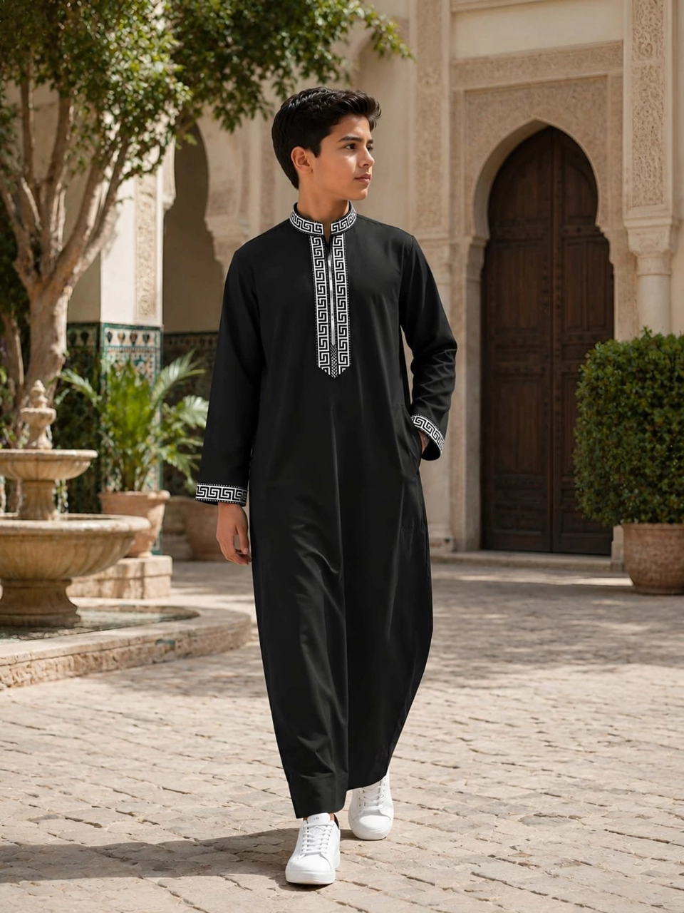 عبايه تركي محير ياقه