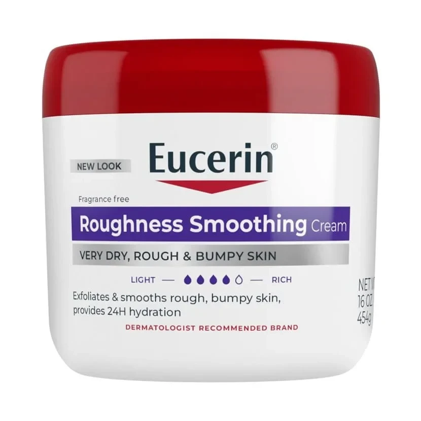 Eucerin, Roughness Smoothing Cream, Very Dry, Rough & Bumpy Skin, Fragrance Free, 16 oz (454 g)