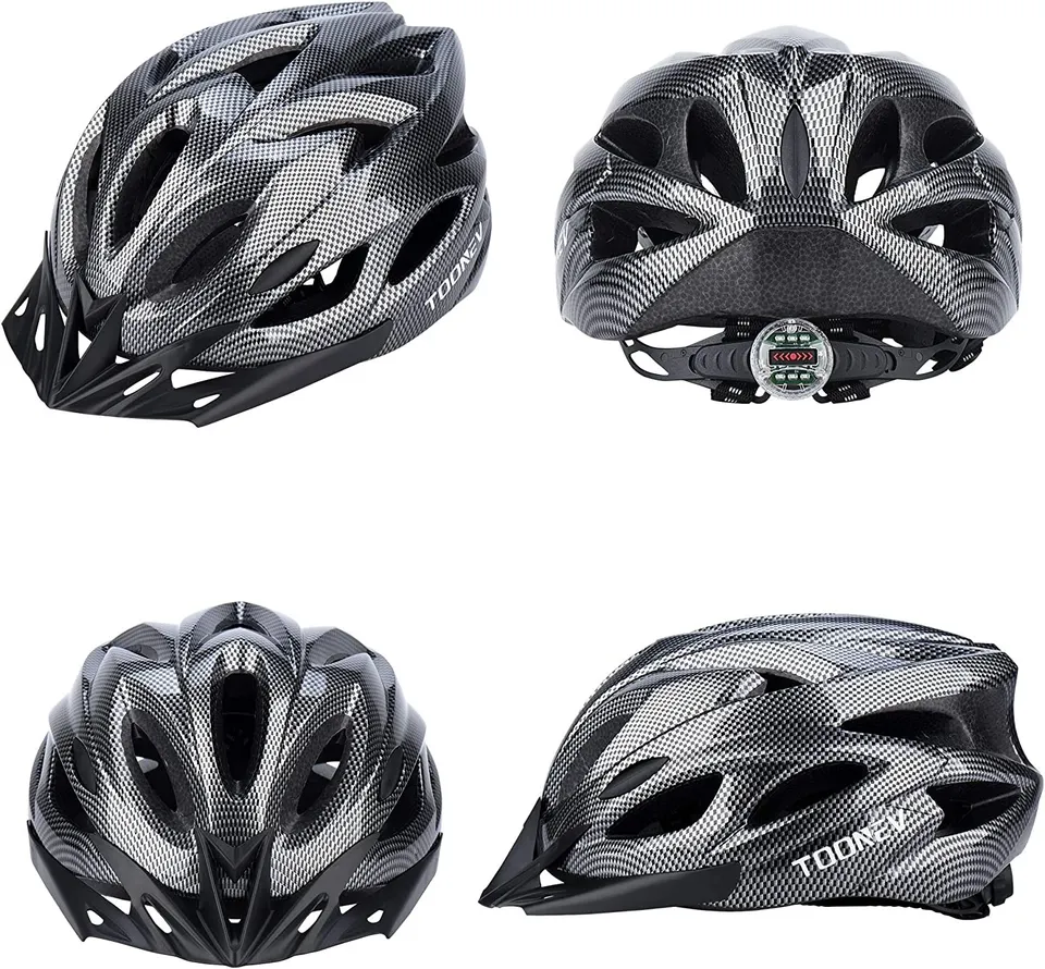خوذة الدراجة TOONEV للكبار من الرجال والنساء ، تأتي مع ضوء LED  خفيف الوزن قابل للفصل ، مقاس قابل للتعديل من 54 إلى 62 سم