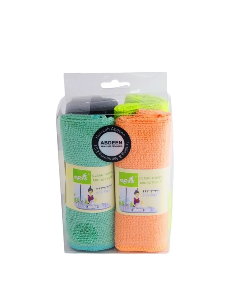 إيجيس منشفة تنظيف من الألياف الدقيقة 30 × 30، 4 قطع