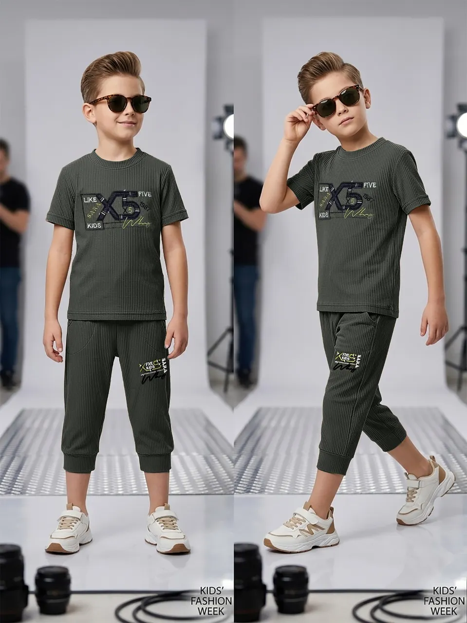 طقم نجوم الموضة الصغار 😎